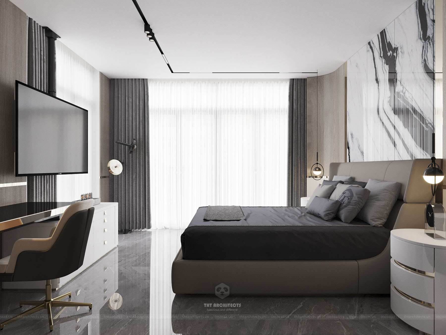 tht architects - Trường villa Bình Thuận - phòng ngủ master 01